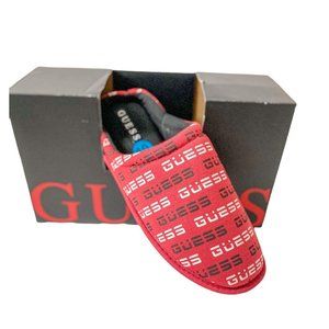Guess Men's House Slippers Dark Red Sz 10